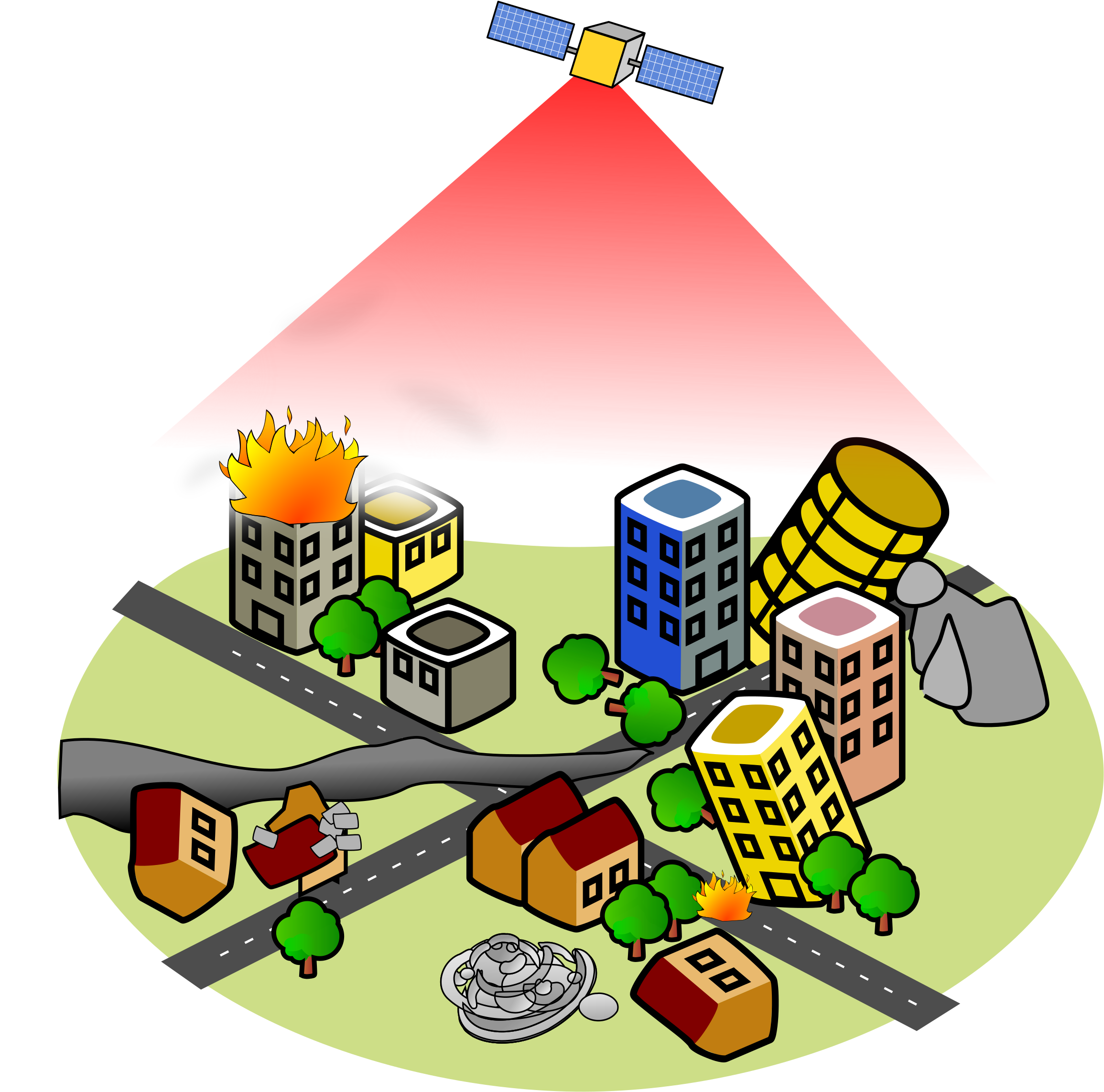 Remote Sensing Satellite Icon